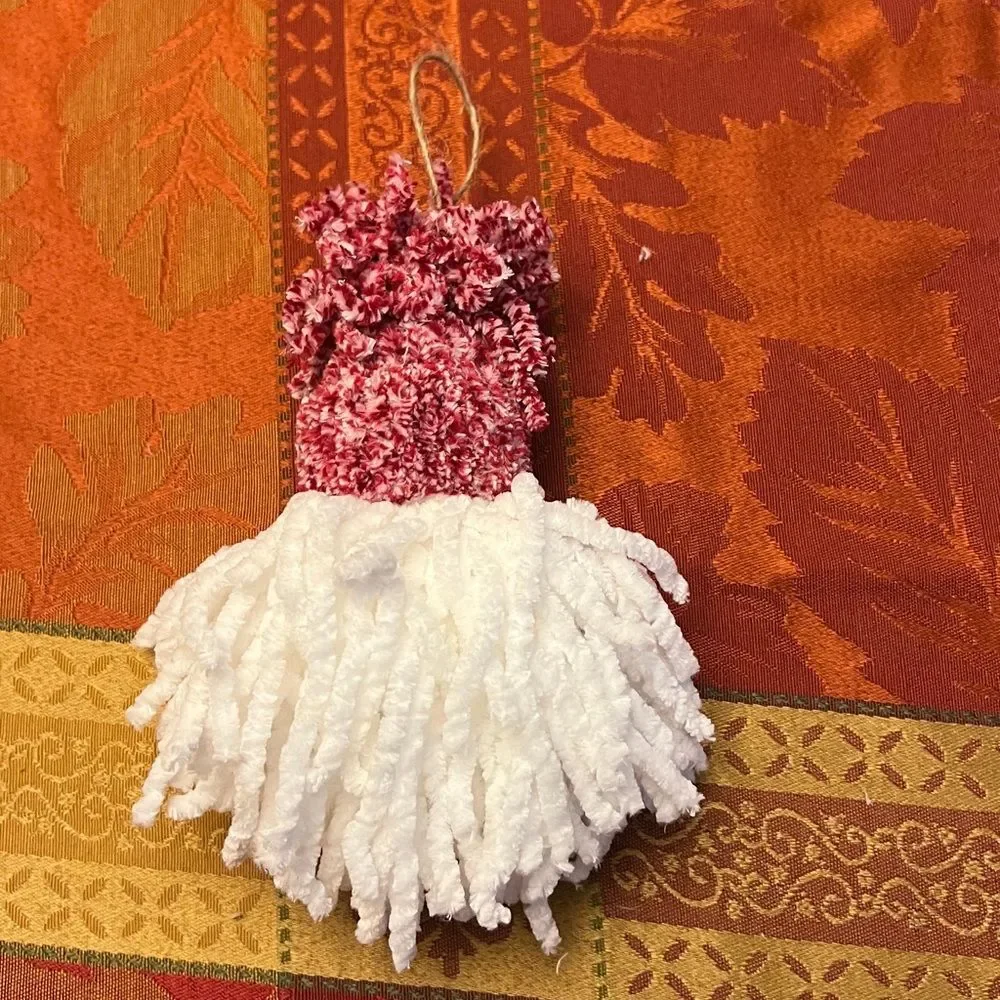 Handmade Yarn Gnome Ornament